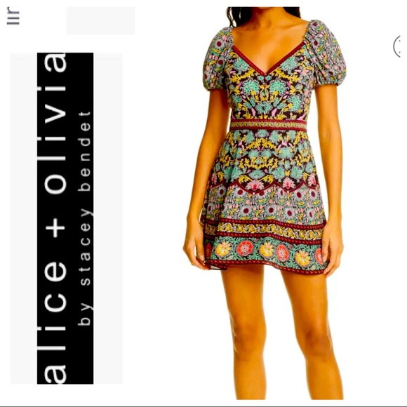 Puff Sleeve Mini Dress 